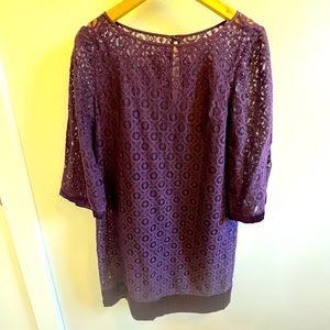 **NEW WITH TAGS** LAUNDRY lace purple dress. Beautiful and never worn !